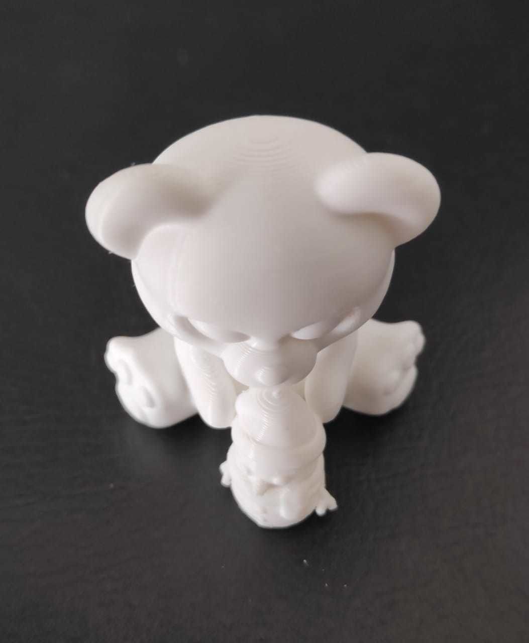Bear Making Snowman 3D print model_11