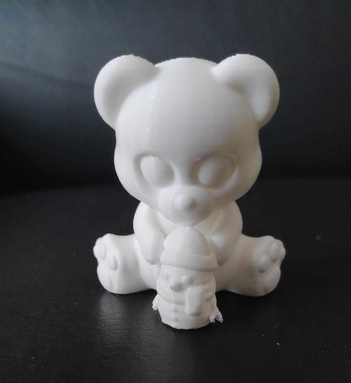 Bear Making Snowman 3D print model_10