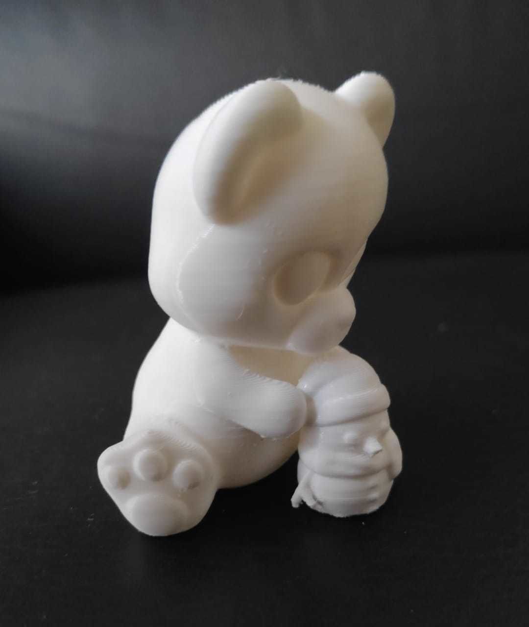 Bear Making Snowman 3D print model_5
