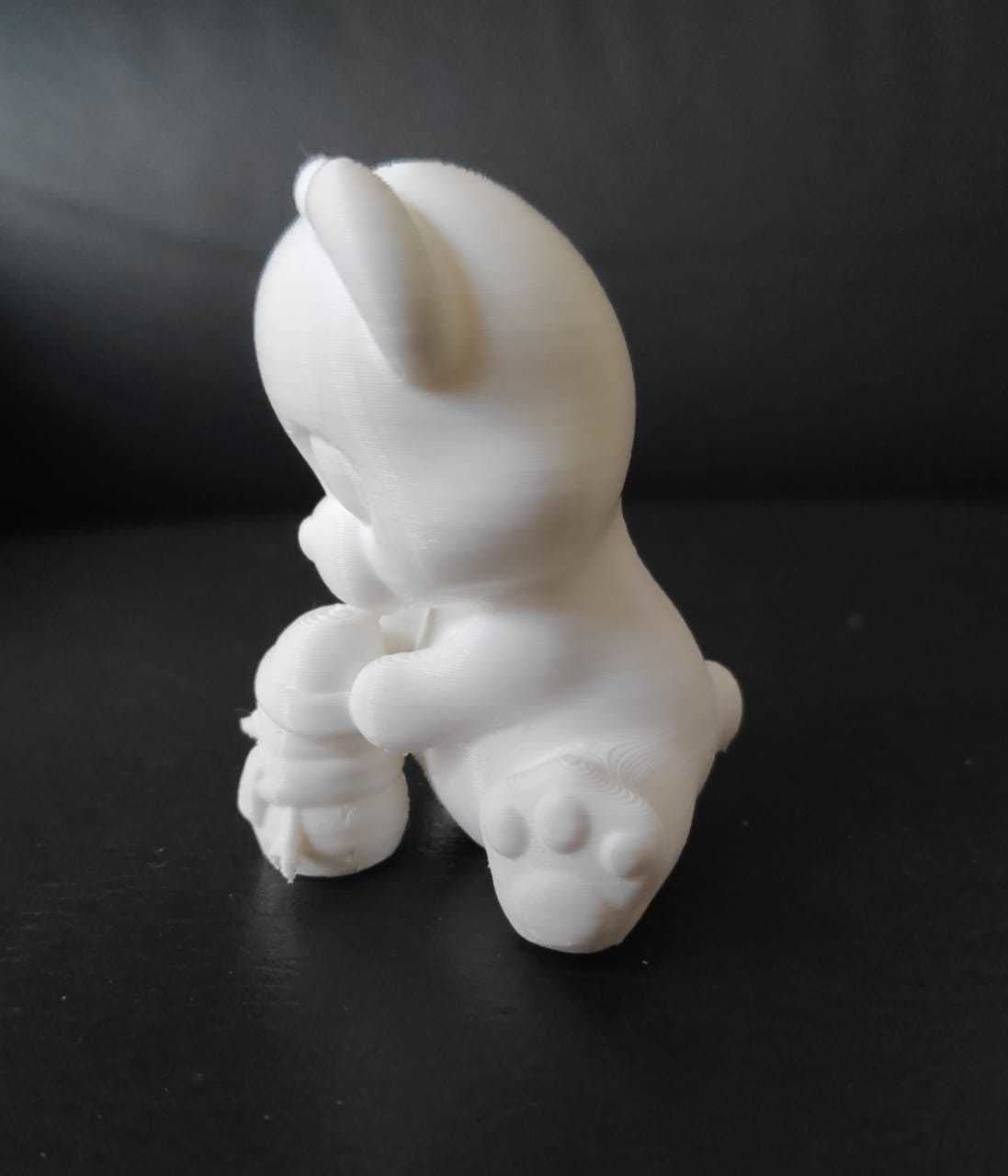 Bear Making Snowman 3D print model_8
