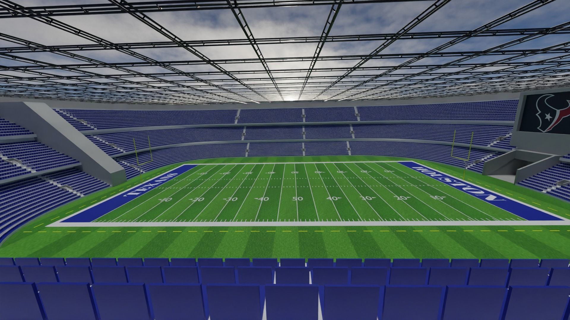 Houston Texans - American Football Stadium Low-poly 3D model_2