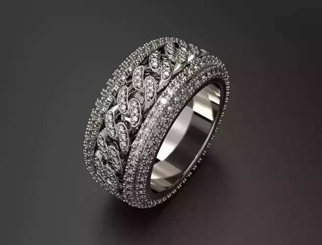 Rotatable Cuban Ring