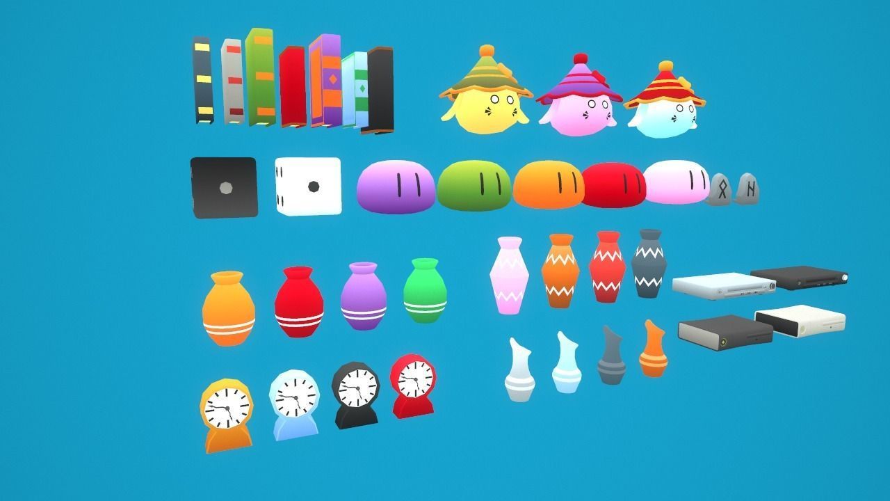 Furniture - Living Room Pack Low-poly 3D model_6