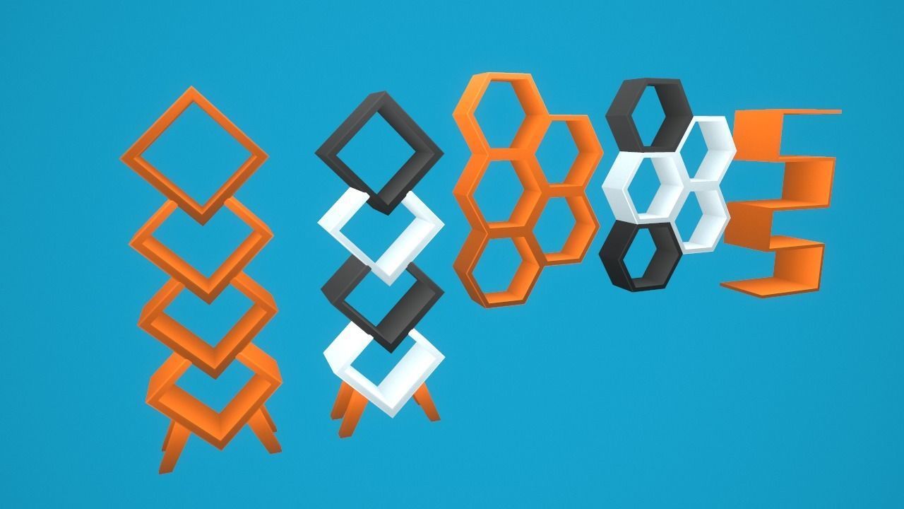 Furniture - Living Room Pack Low-poly 3D model_10