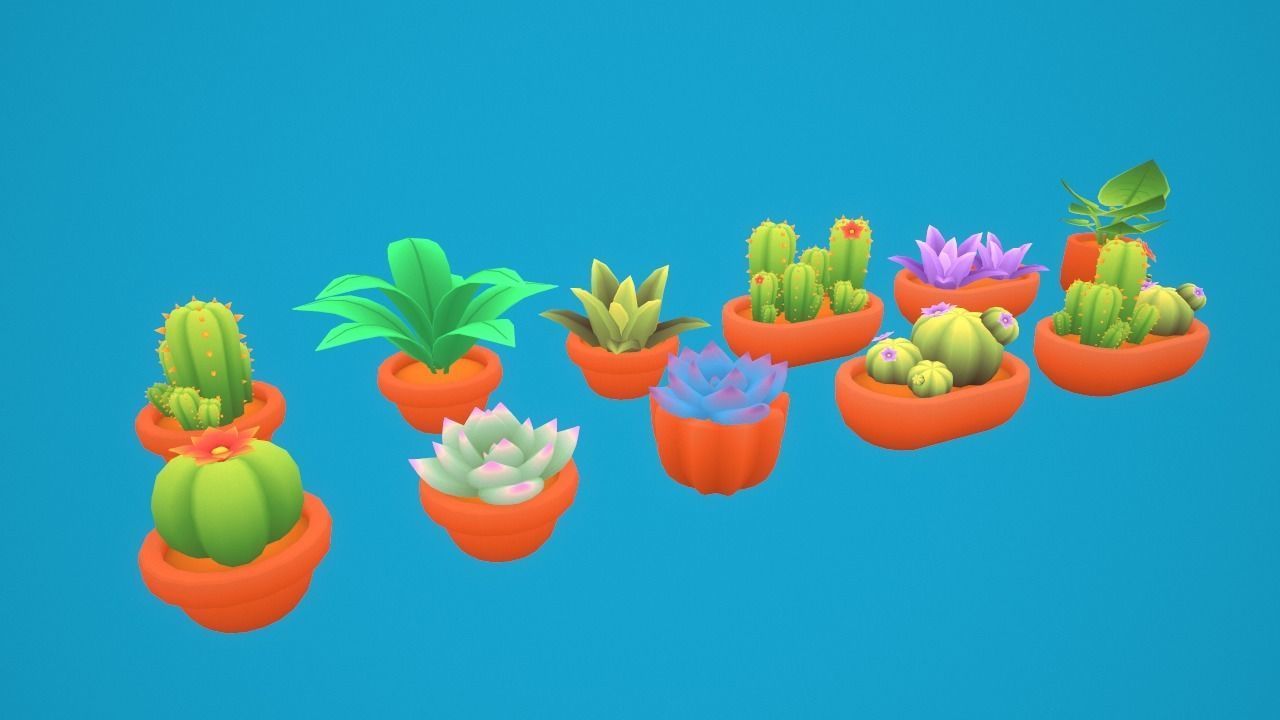 Furniture - Living Room Pack Low-poly 3D model_4