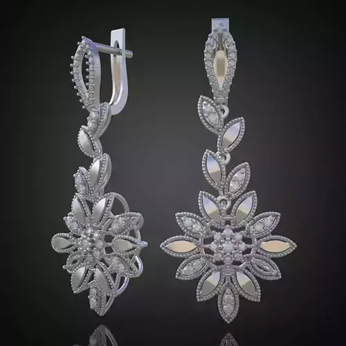 Earring 3D model 3D printable model 0086-8