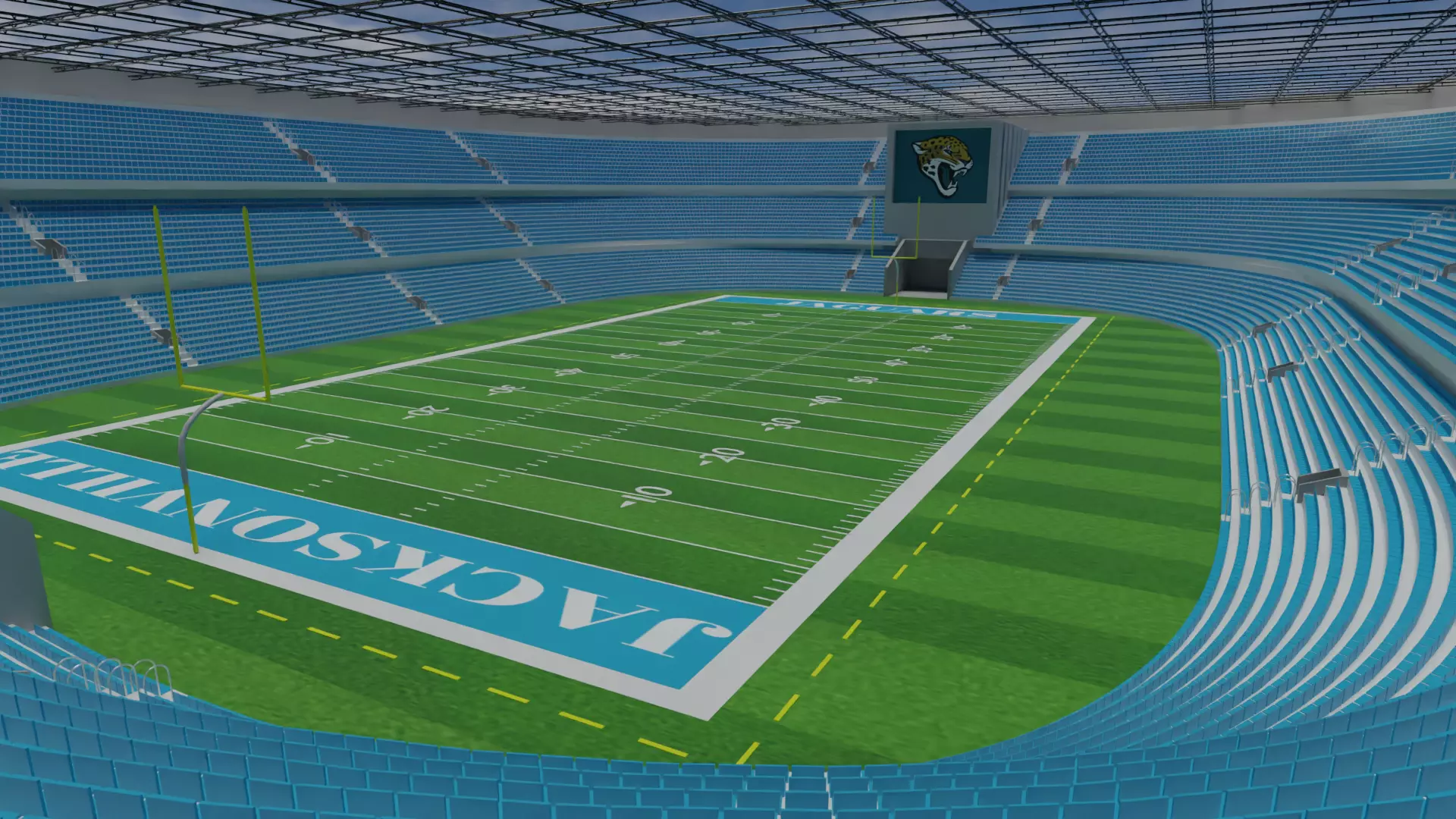 Jacksonville Jaguars - American Football Stadium Low-poly 3D model