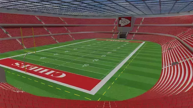 Kansas City Chiefs - American Football Stadium Low-poly 3D model