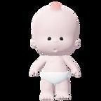 Lowpoly BabyBoo baby doll with diaper 3D model_3