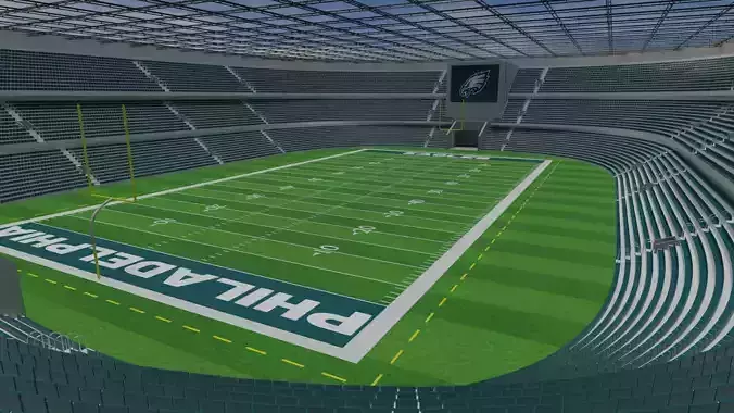 Philadelphia Eagles - American Football Stadium Low-poly 3D model