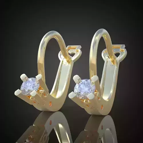 Earring 3D model 3D printable model 0092-25