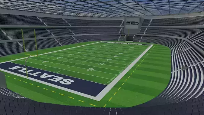 Seattle Seahawks - American Football Stadium Low-poly 3D model
