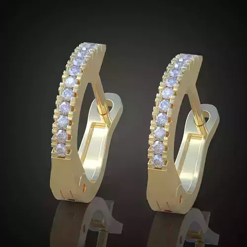 Earring 3D model 3D printable model 0093-10ol15n