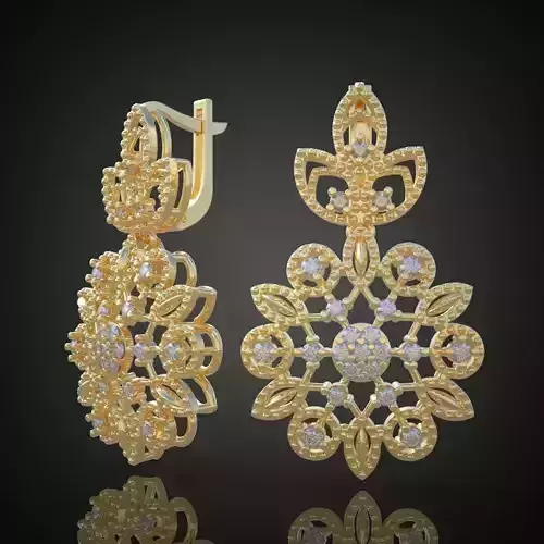 Earring 3D model 3D printable model 0094-8