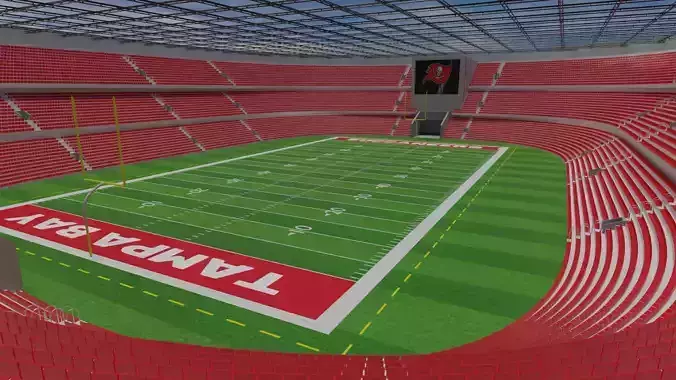 Tampa Bay Buccaneers - American Football Stadium Low-poly 3D model