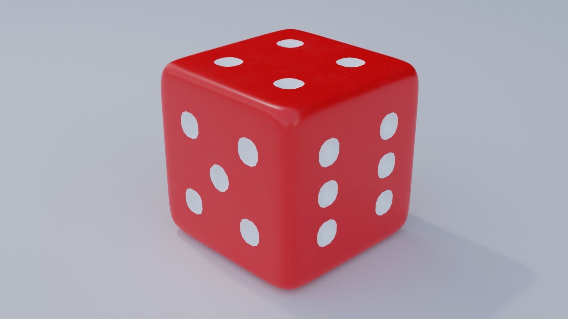 Large Dice Set with 4K Textures Low-poly 3D model_5