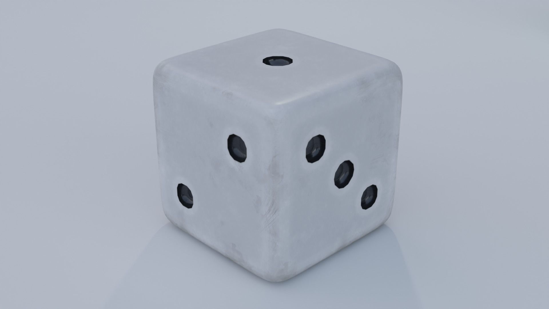 Large Dice Set with 4K Textures Low-poly 3D model_2