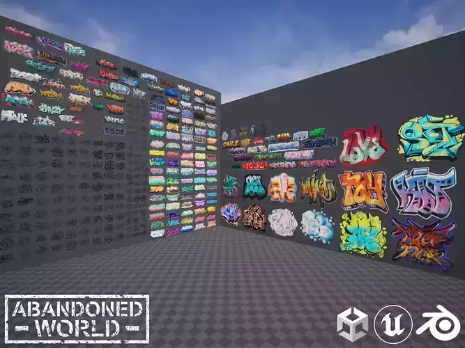 Graffiti Pack Decals 5 in 1 Texture