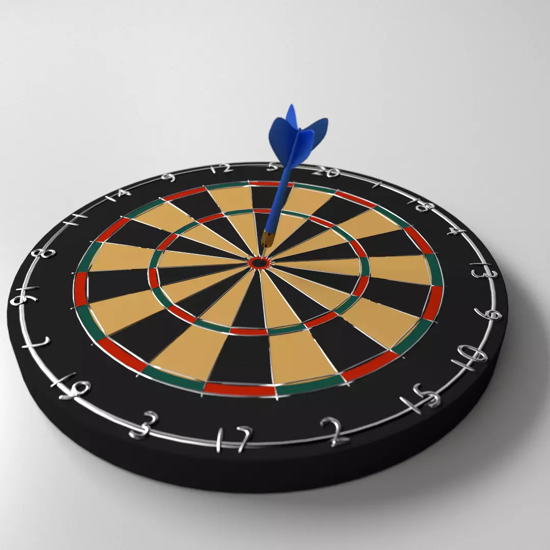Dartboard and Dart 3D model