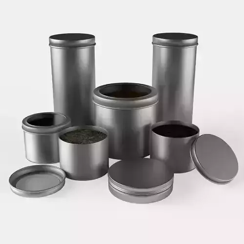 Round Tea Tins with Slip Lid Set
