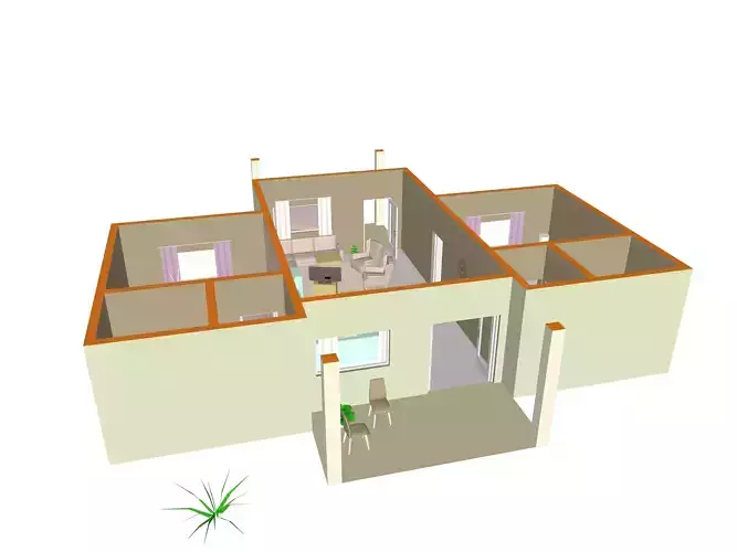 Cottage design 3D model