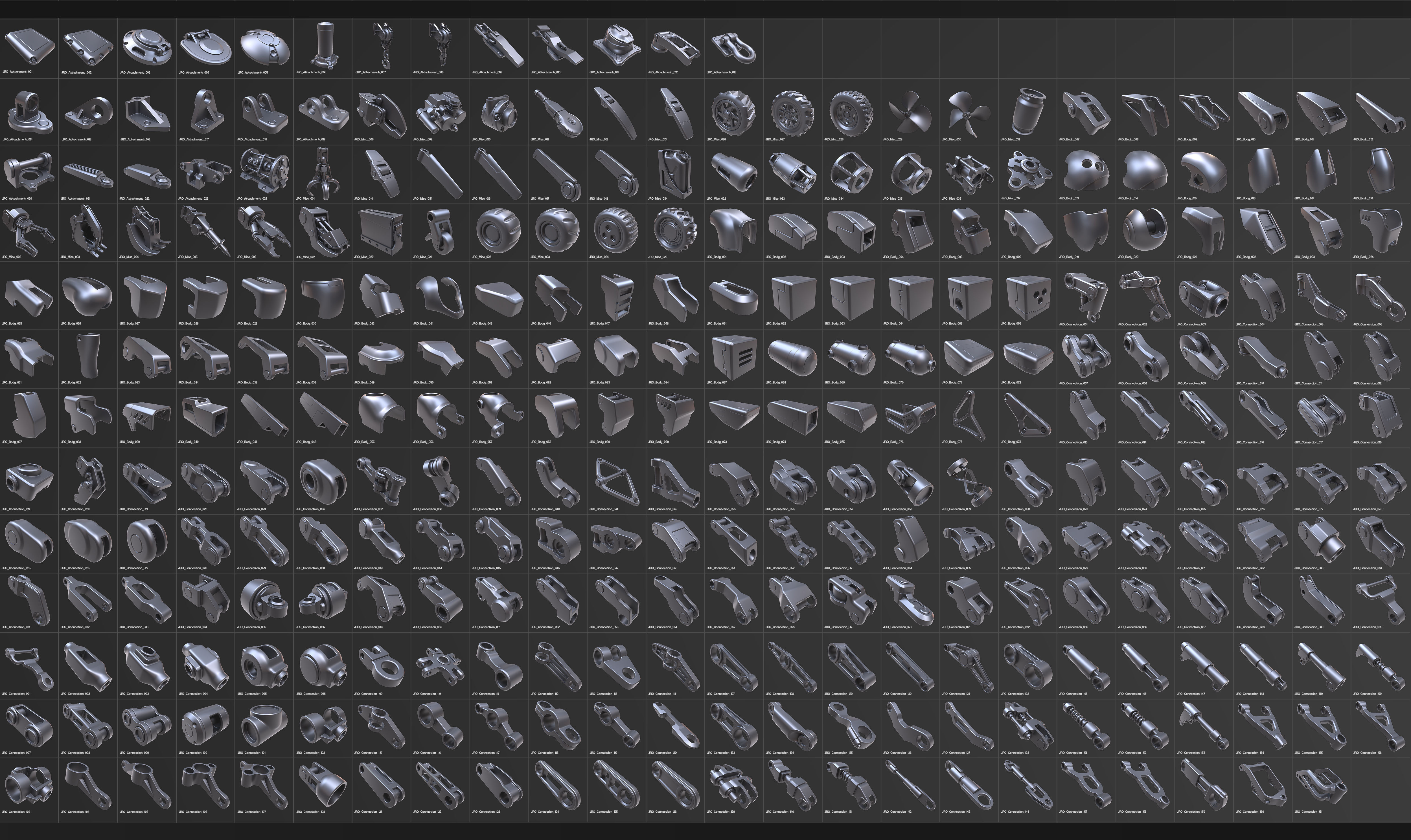 HardSurface Kitbash Vol 1 3D model_2