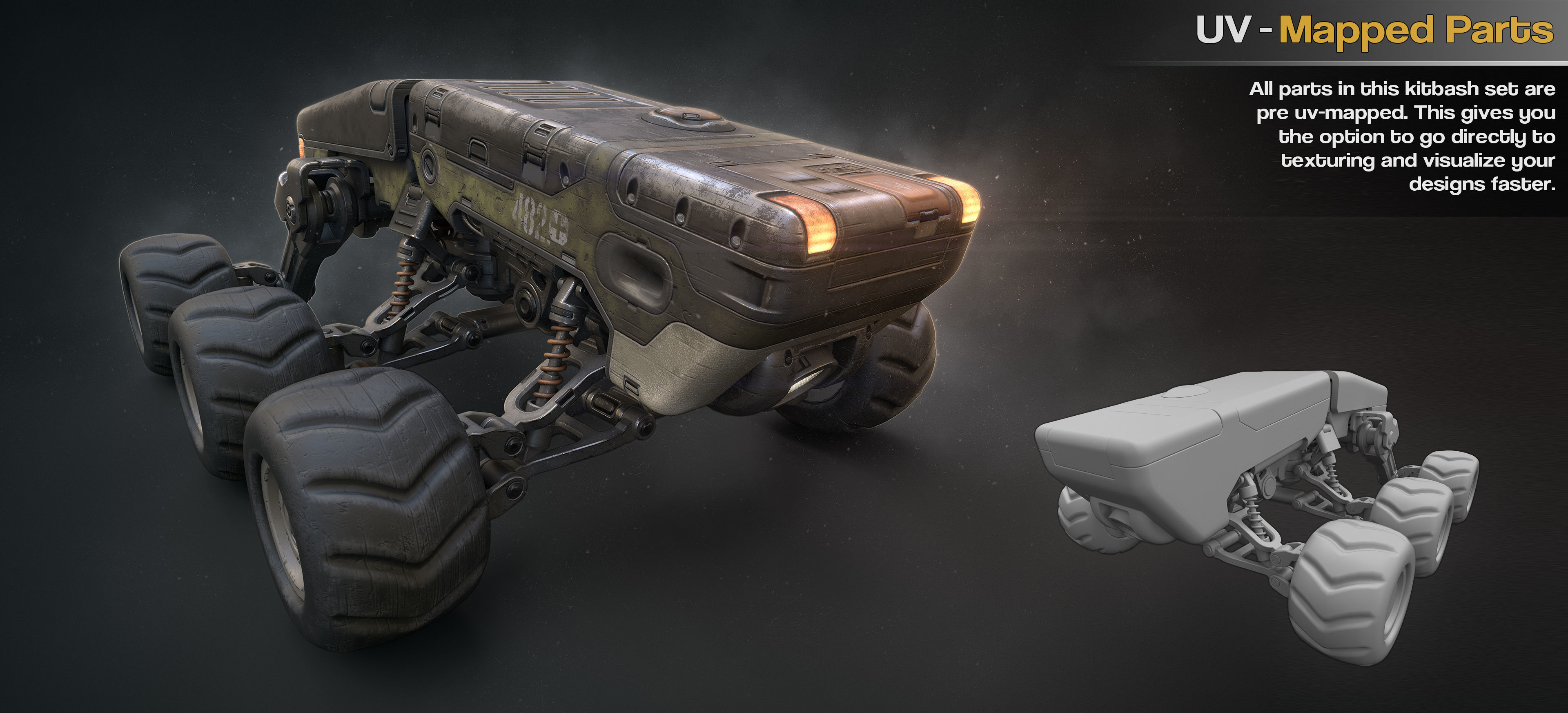 HardSurface Kitbash Vol 1 3D model_4