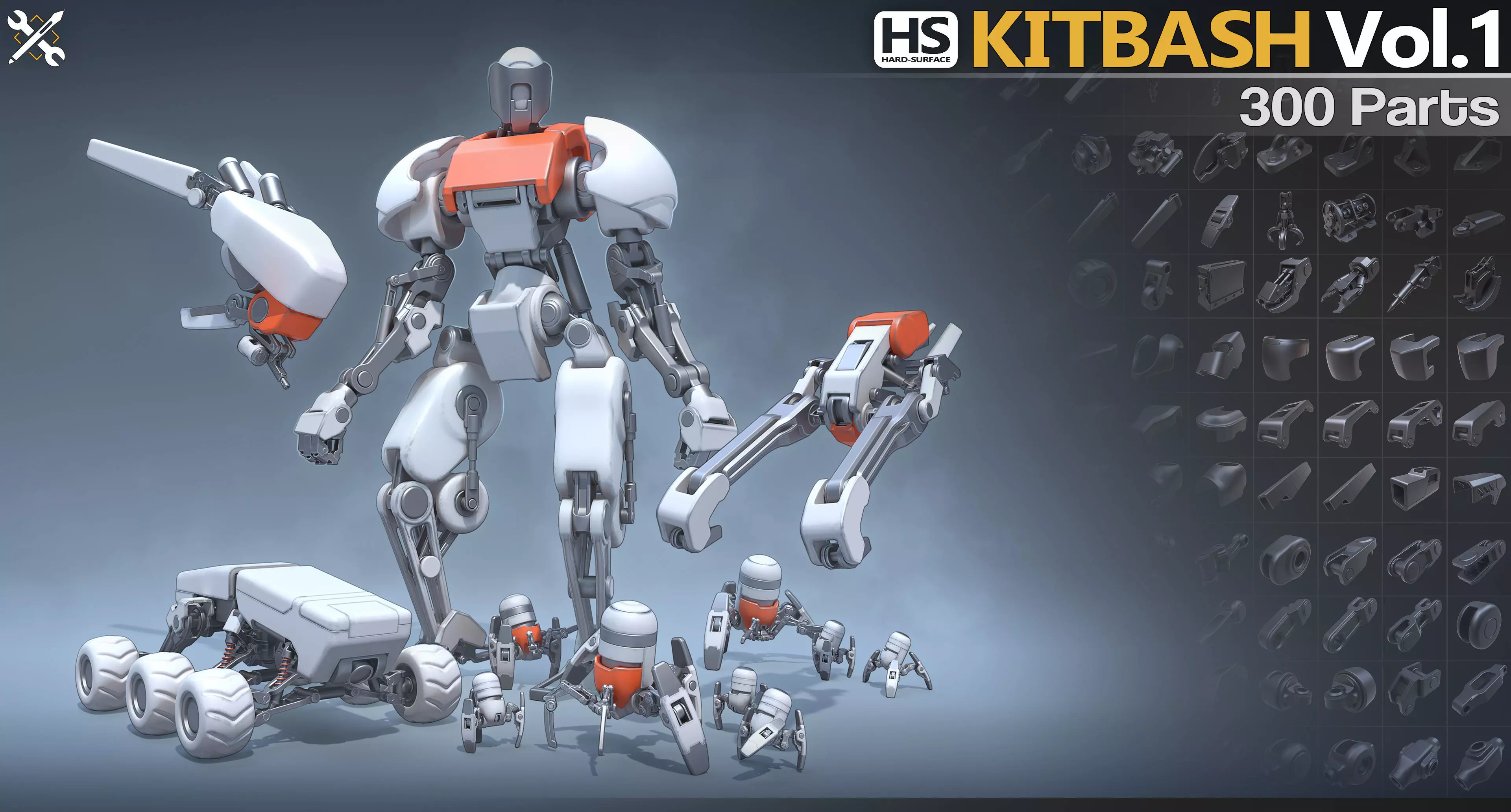 HardSurface Kitbash Vol 1 3D model_0