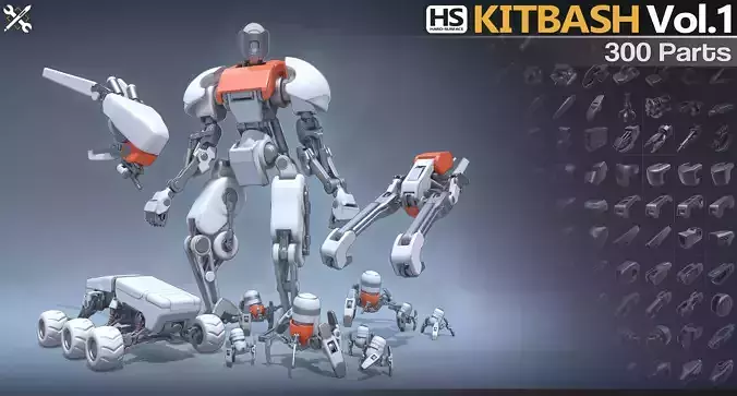 HardSurface Kitbash Vol 1 3D model