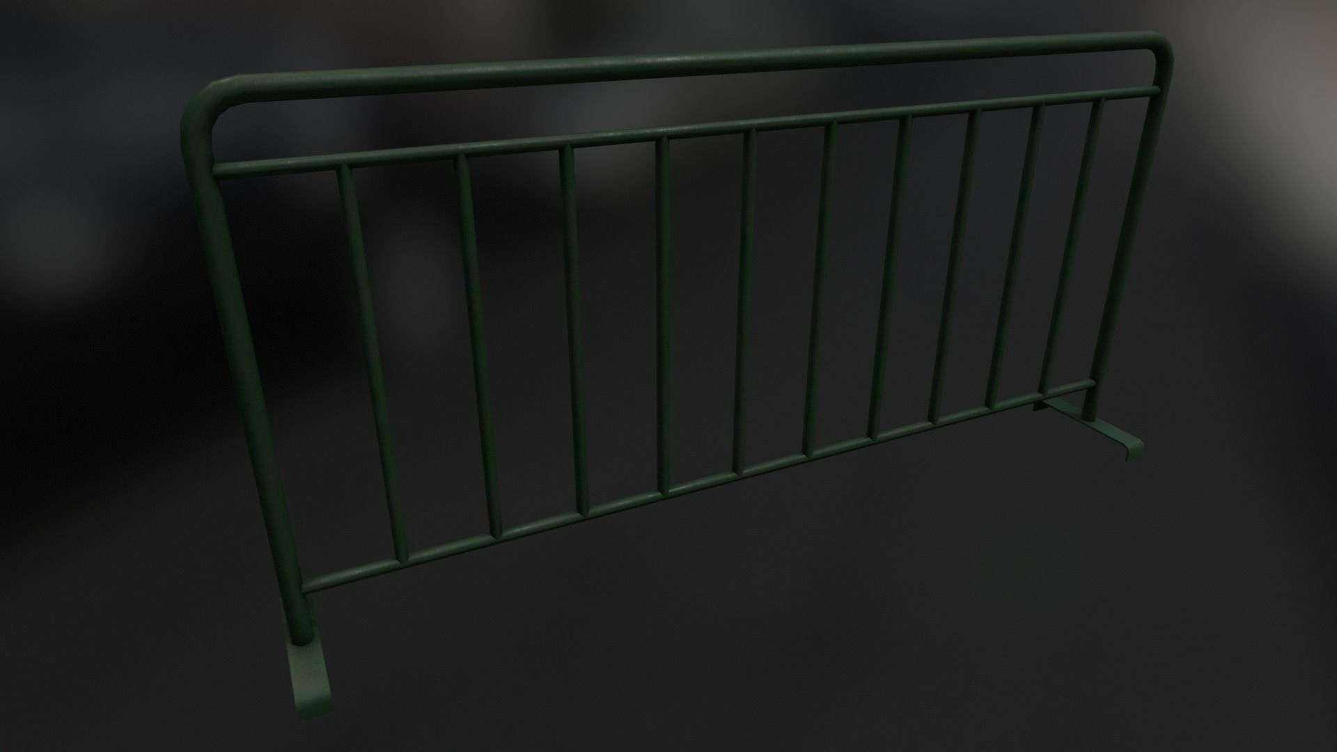 Temporary Steel Barriers Low-poly 3D model_14