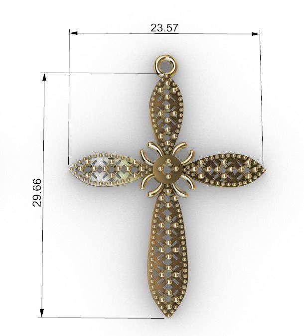 cruz  cross Gemas  3D print model_4