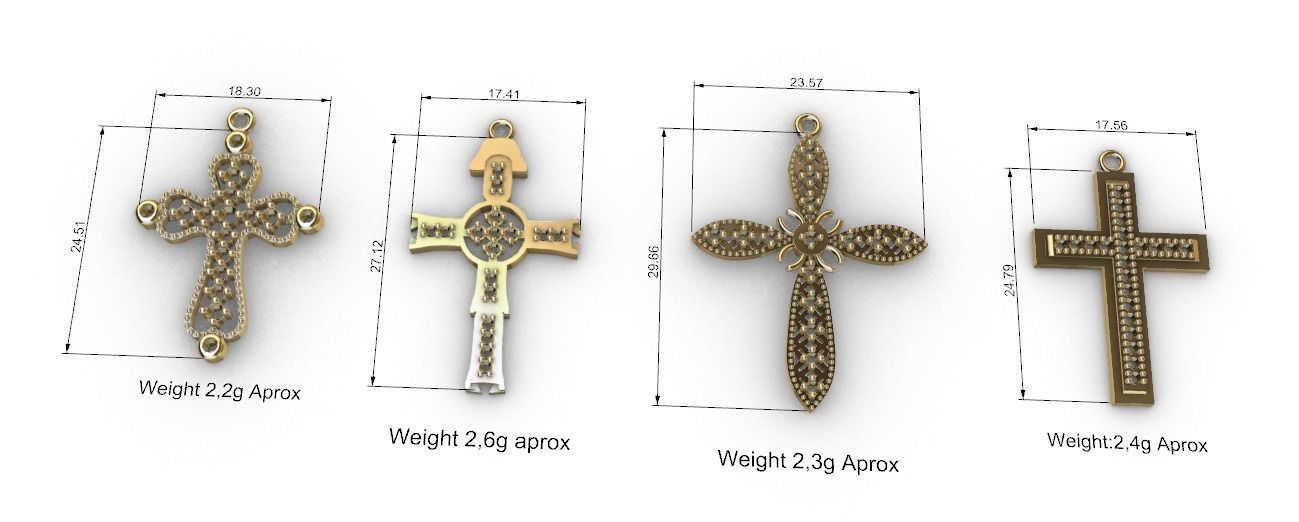 cruz  cross Gemas  3D print model_1