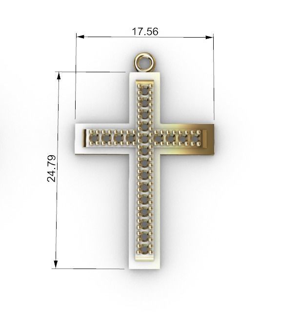 cruz  cross Gemas  3D print model_5
