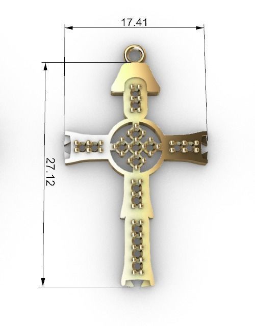 cruz  cross Gemas  3D print model_3