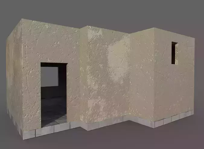 Game Building Low poly With PBR Low-poly 3D model