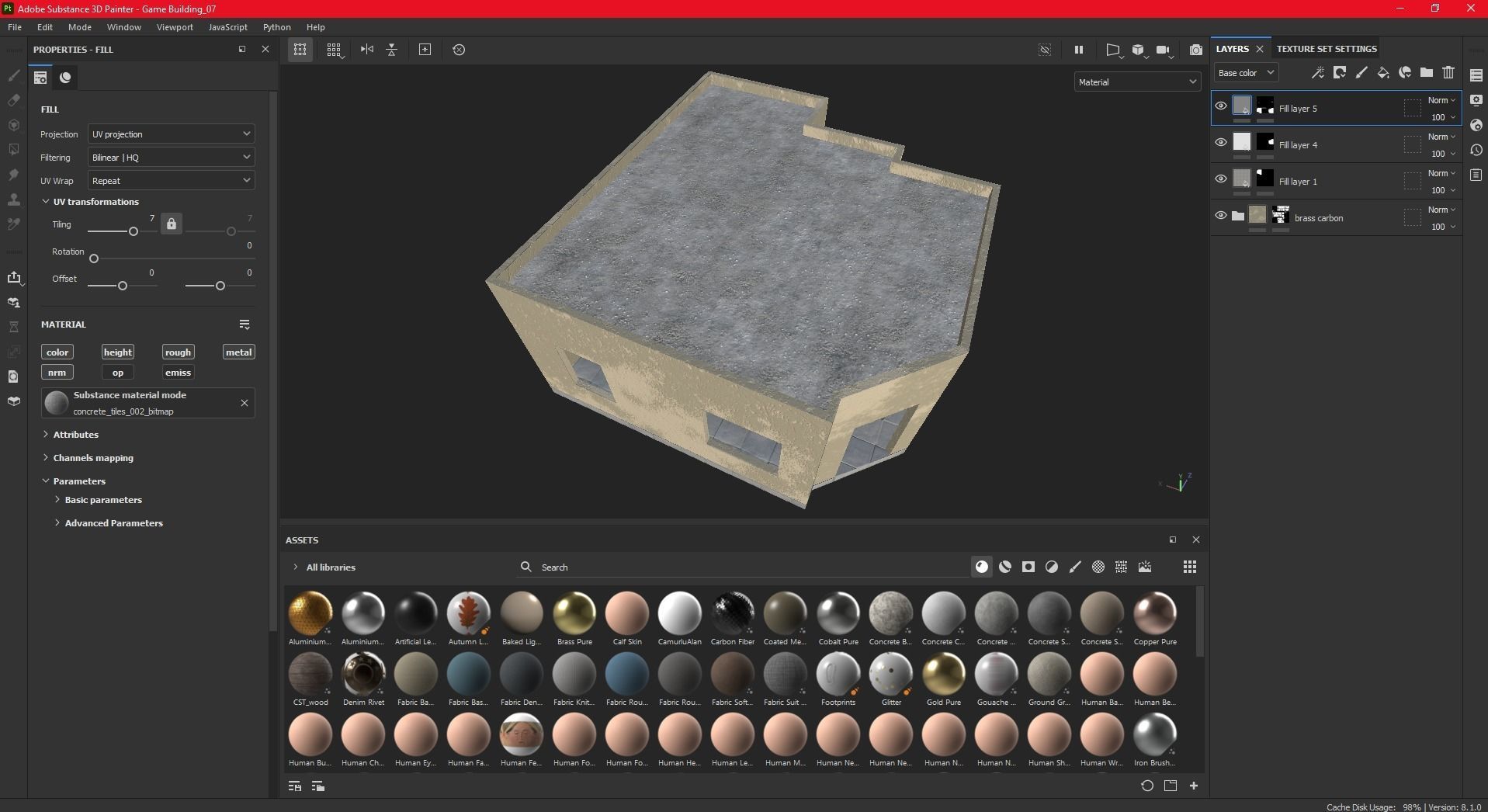 Game Building With PBR texture and Low-poly 3D model_12