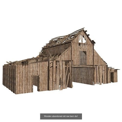 package  of 14 Wooden old damaged houses building as1da1rf1 4