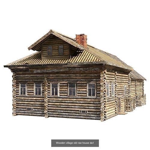 package  of 14 Wooden old damaged houses building as1da1rf1 2