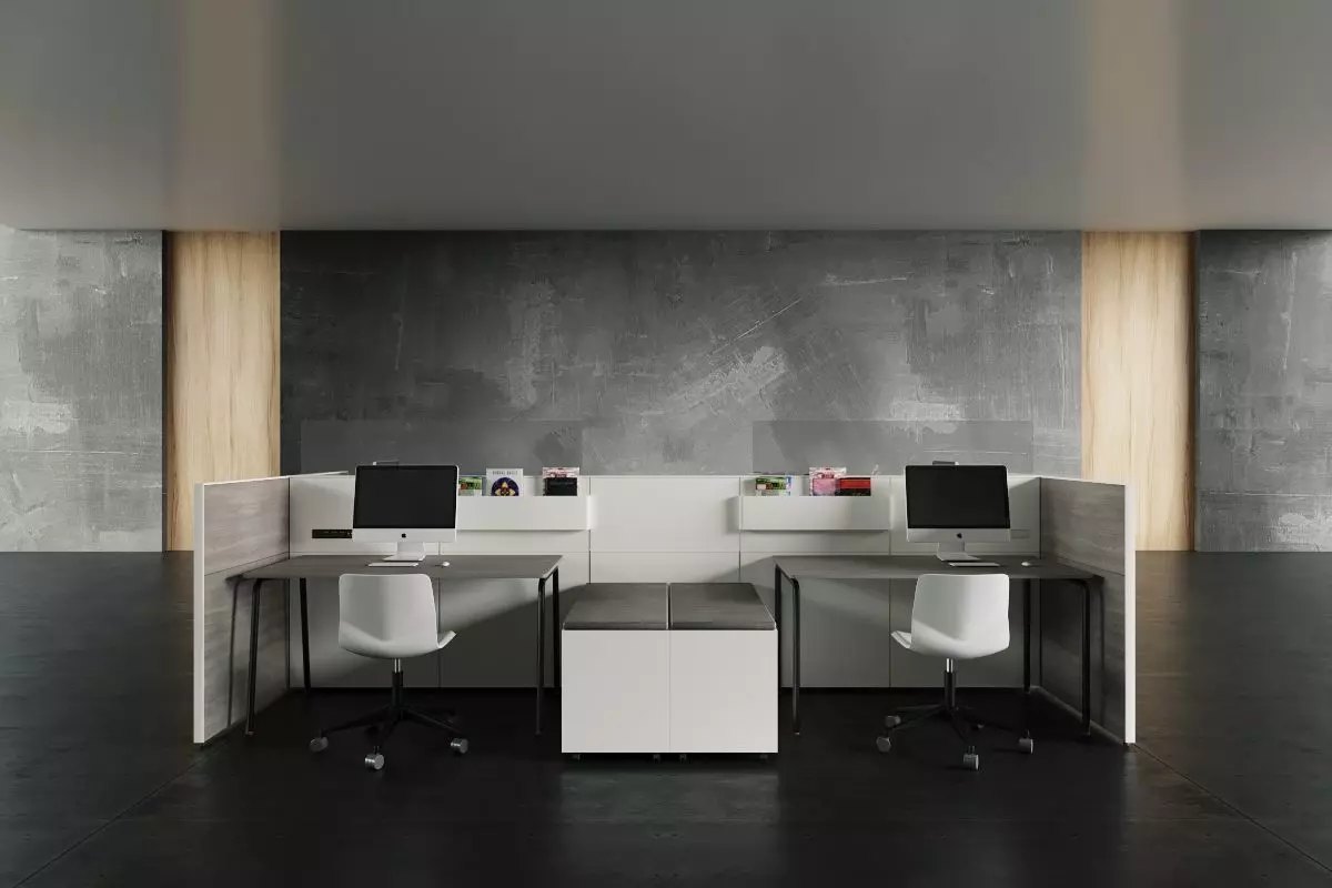 Modern Office Table and Chair Set 3D Model Scene set3 3D model