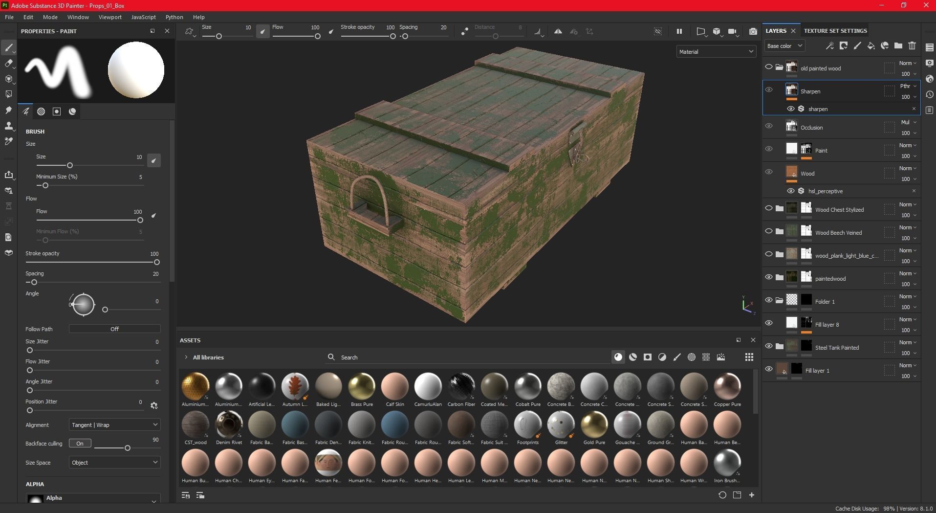 Game Props Box With PBR texture and Low-poly 3D model_9