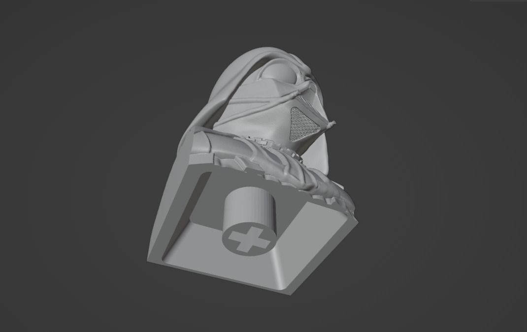 Darth Vader Keycap 3D print model_5