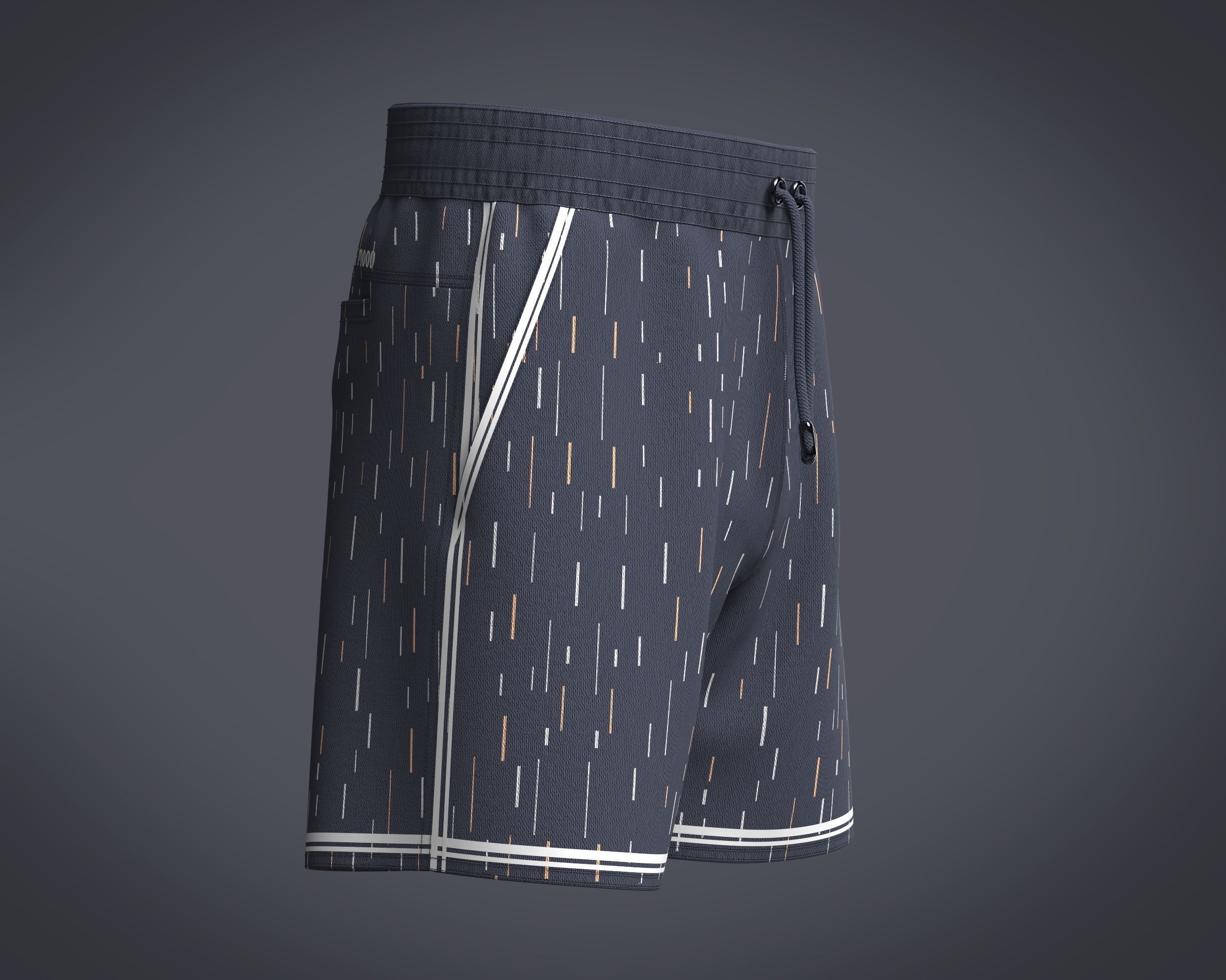 Mens Short Pant-AOP 3D model_1