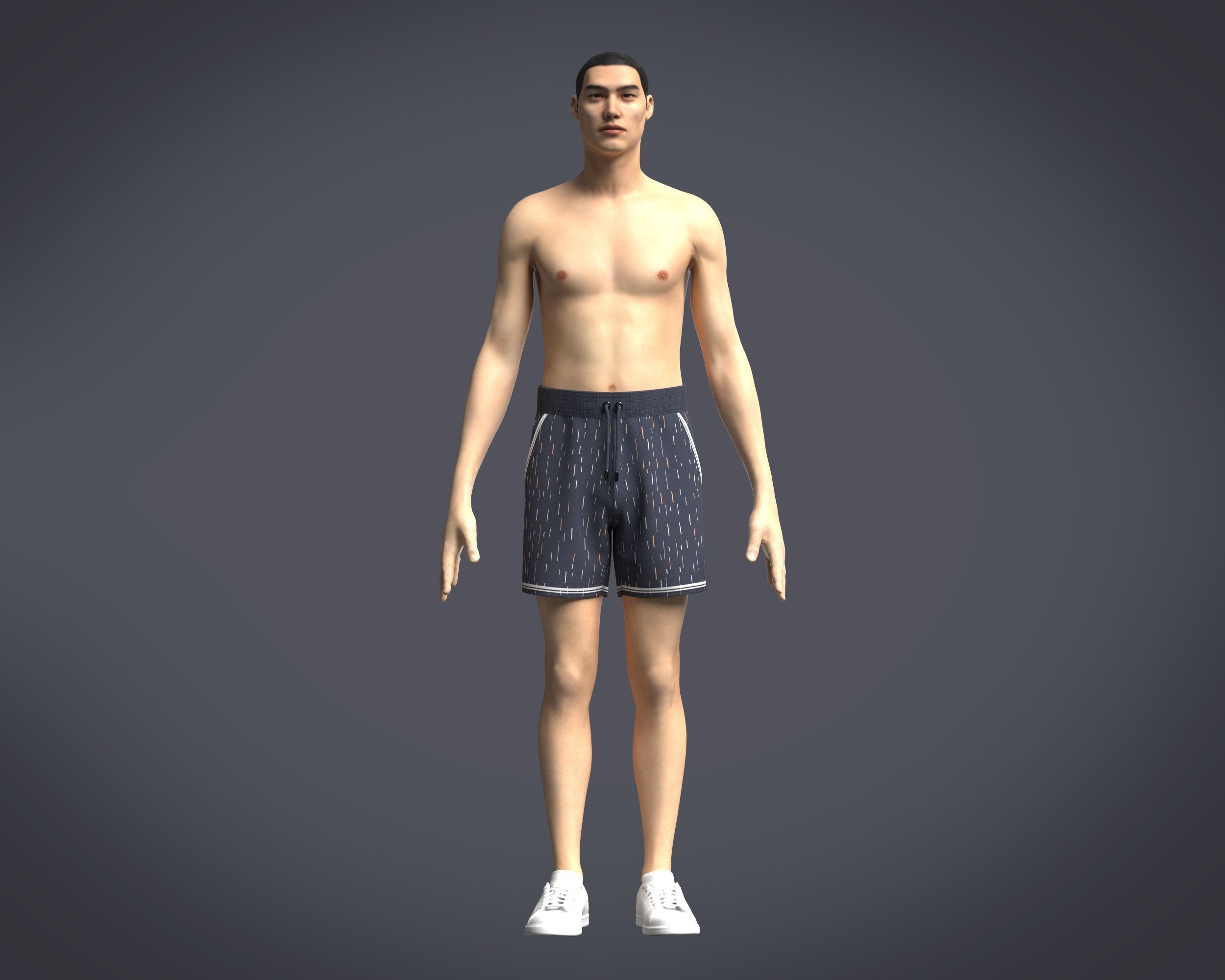Mens Short Pant-AOP 3D model_6