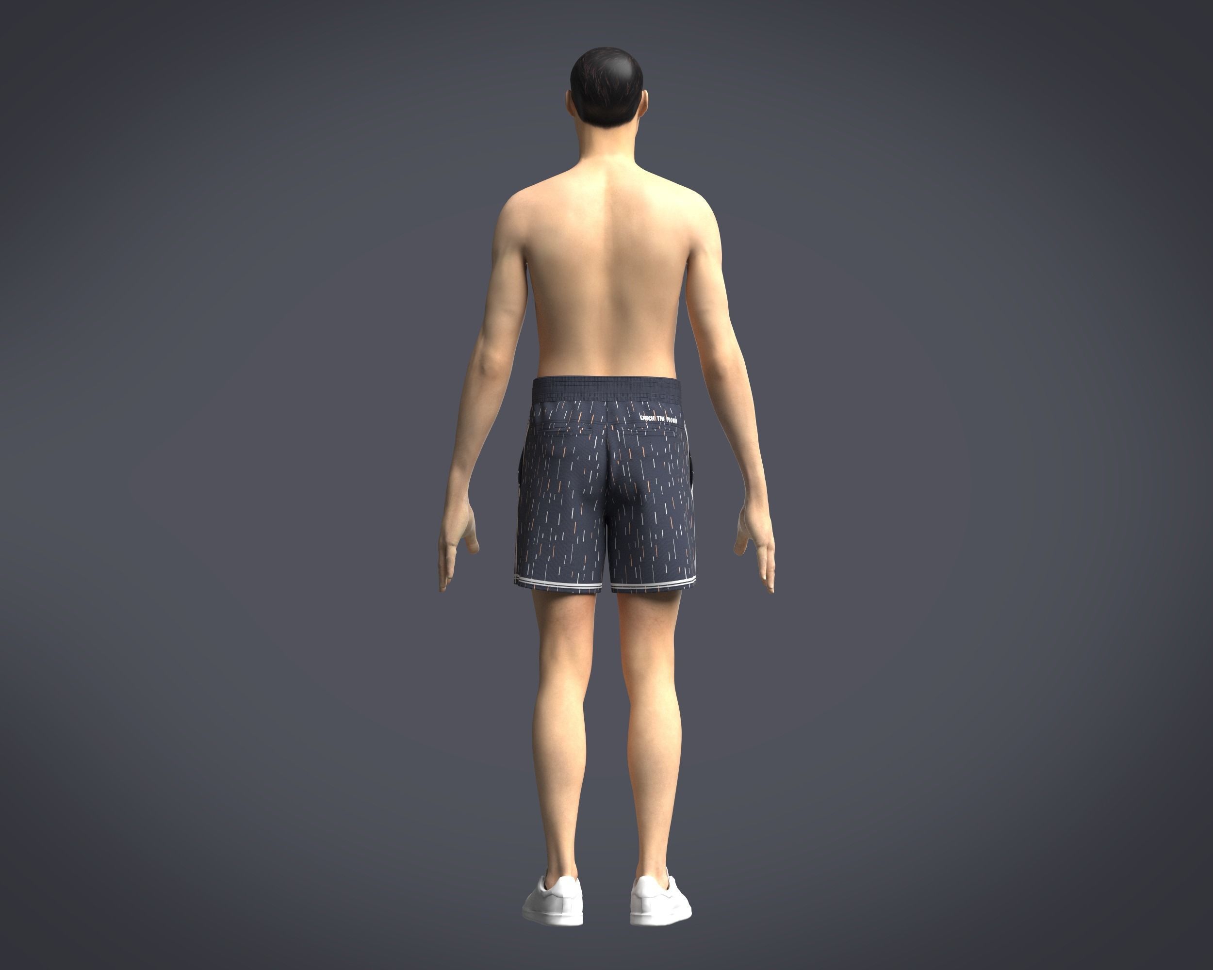 Mens Short Pant-AOP 3D model_7