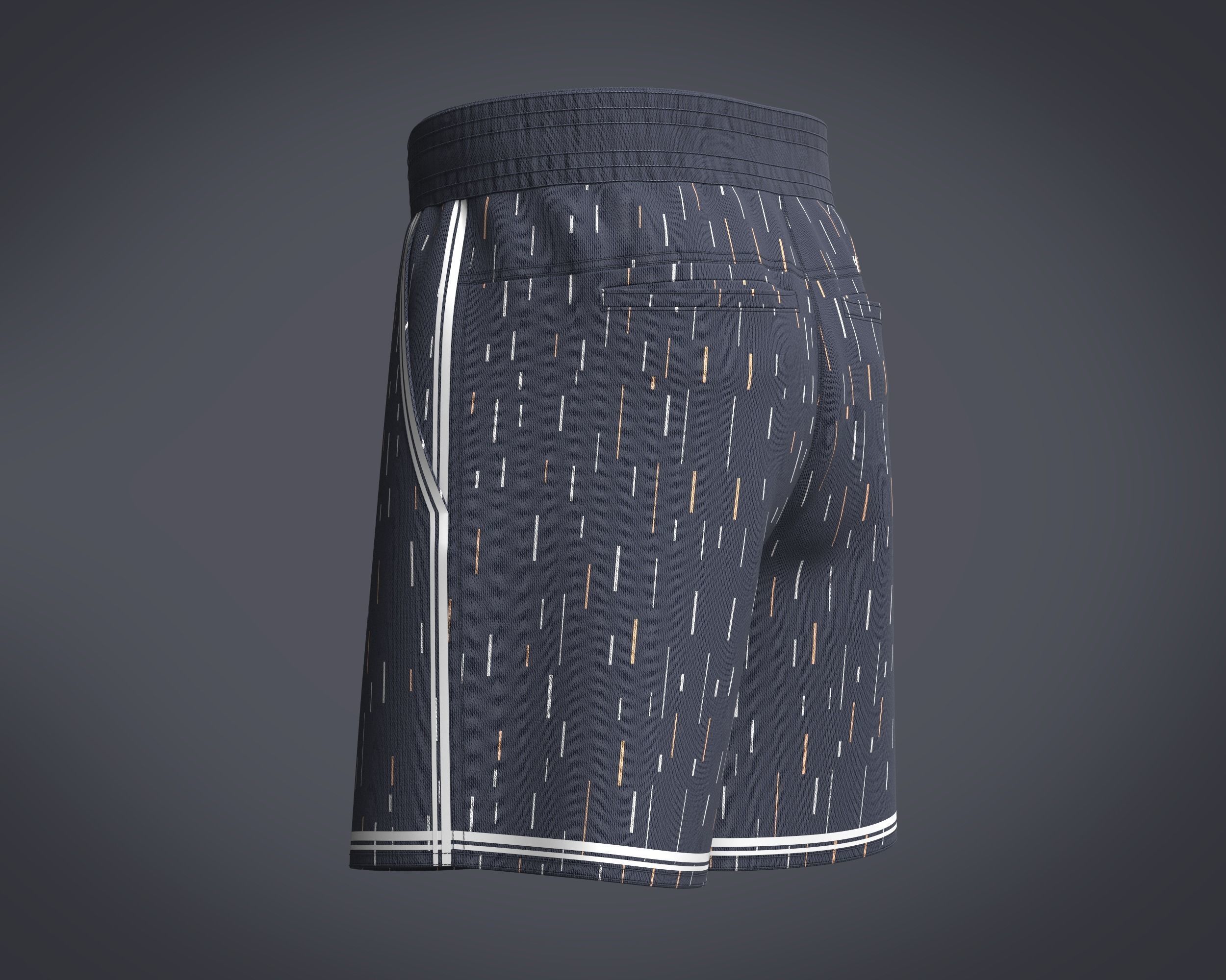 Mens Short Pant-AOP 3D model_5