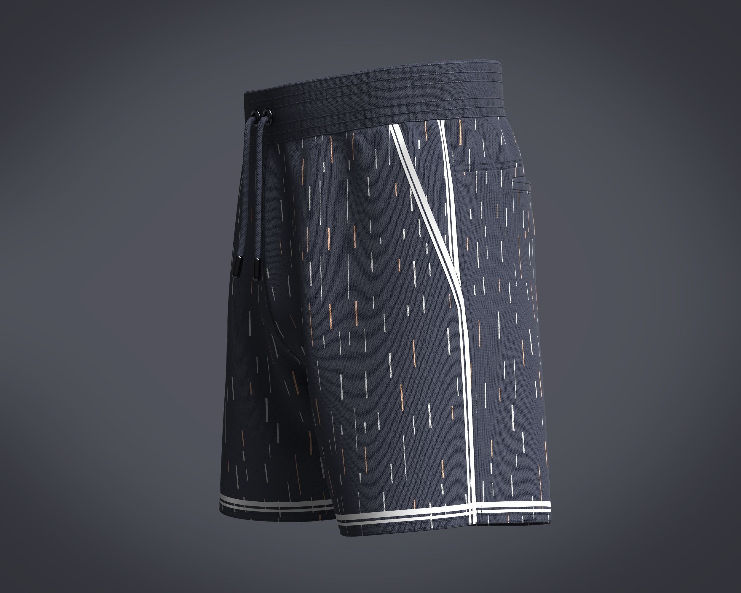 Mens Short Pant-AOP 3D model_4