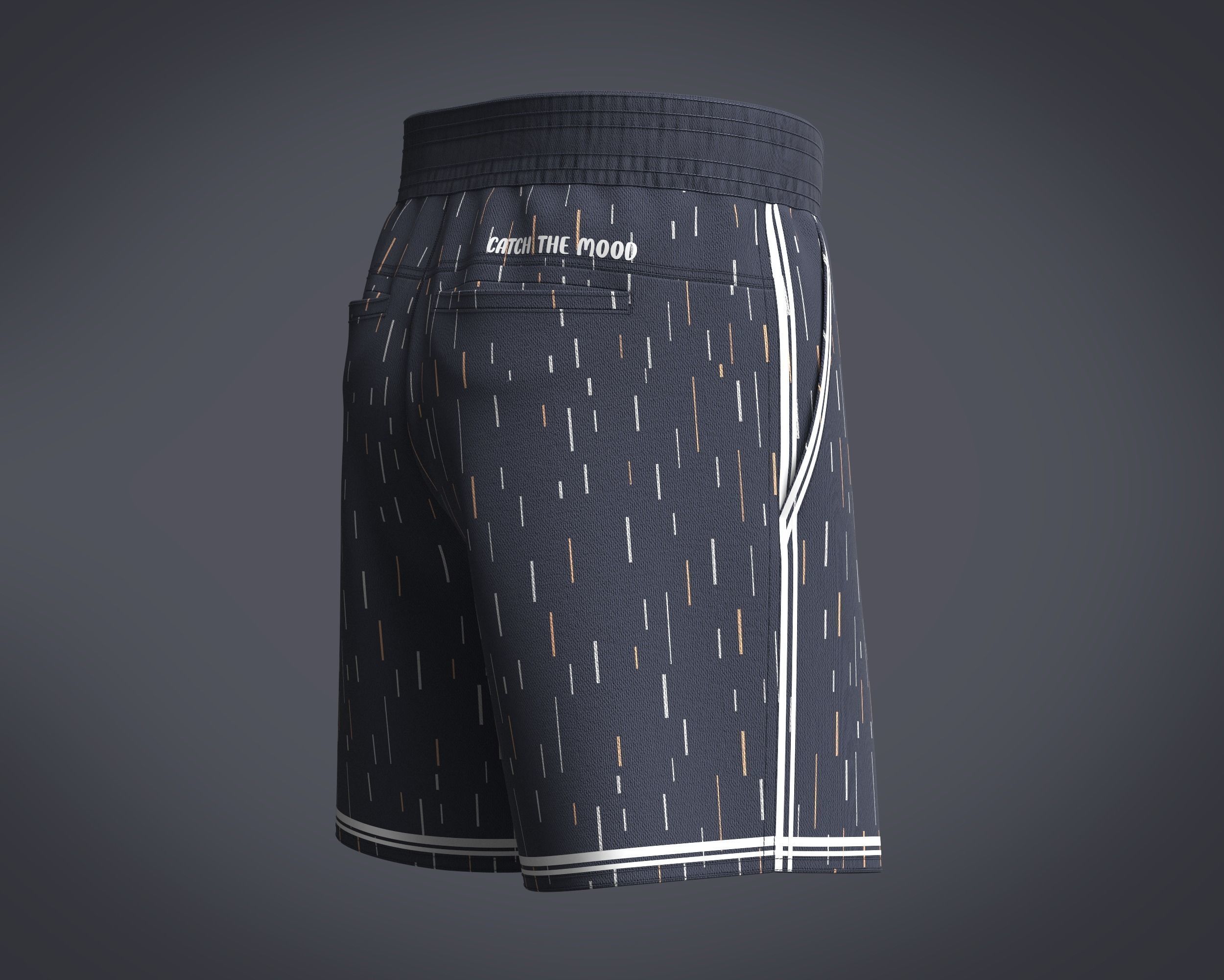 Mens Short Pant-AOP 3D model_2