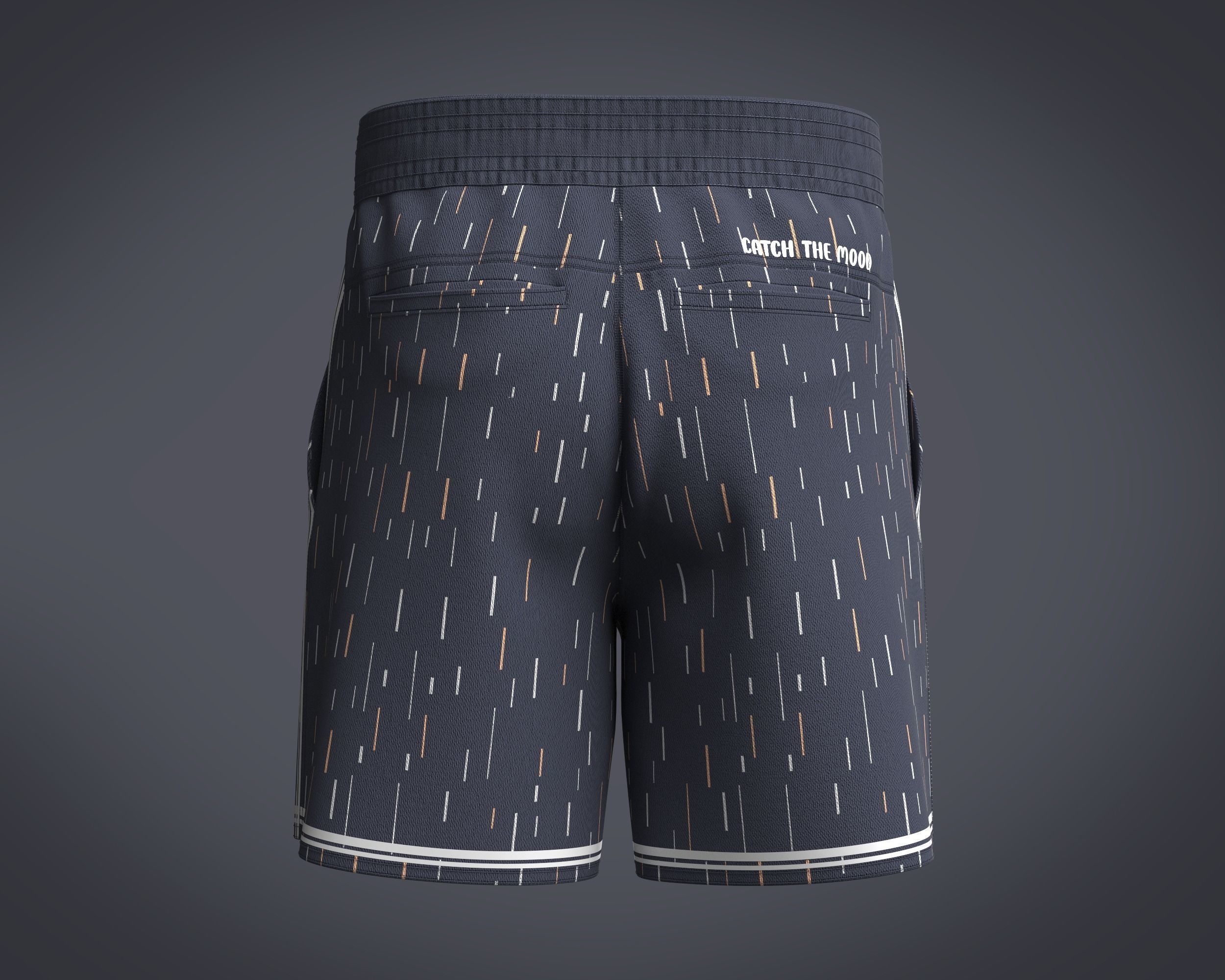 Mens Short Pant-AOP 3D model_3