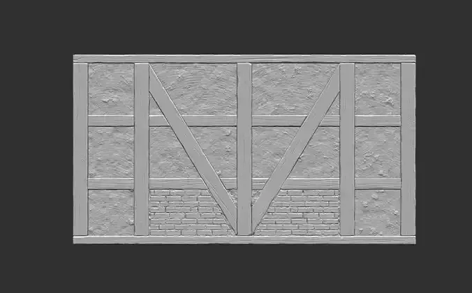 Medieval Wall 5 3D model
