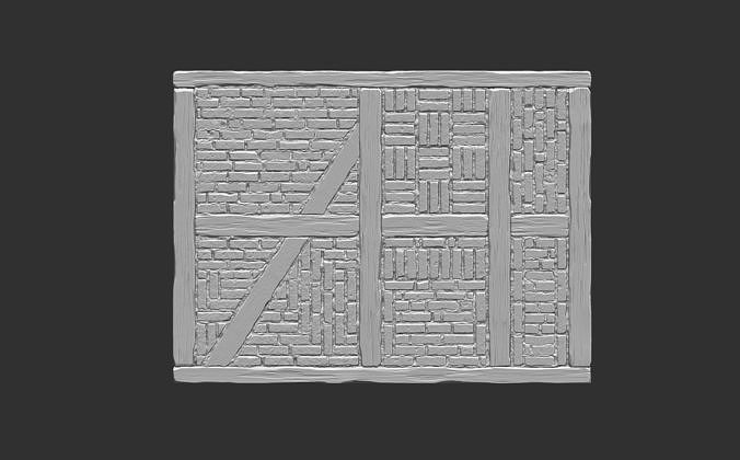 Medieval Wall 6 3D model